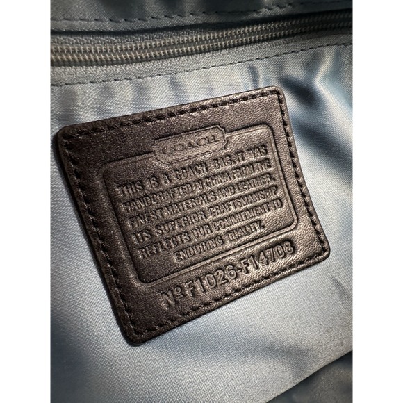 Vtg Coach Y2K Signature C Jacquard Hobo Shoulder Bag Black Leather Trim - Picture 8 of 16